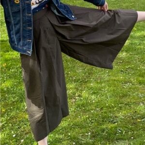 Dark Brown Wide-Leg MUJI pants